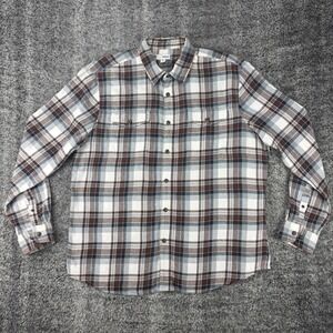 Sonoma Men's Size XL Plaid Multicolor Cotton Flannel Shirt Long Sleeve Button Up
